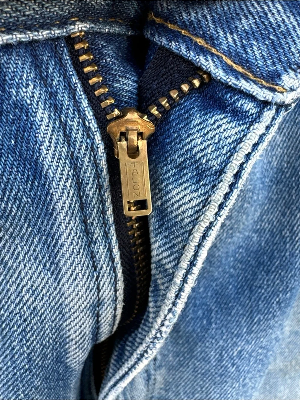 VTG 70s-80s Rustler Jeans Yellow Tag Distressed 36 x 30